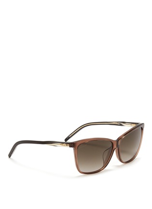 Figure View - Click To Enlarge - GUCCI - Twist temple acetate sunglasses