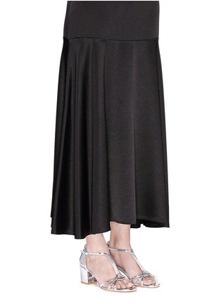 Figure View - Click To Enlarge - STUART WEITZMAN - 'Sun Dress' mirror leather T-bar sandals