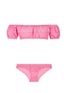 Main View - Click To Enlarge - LISA MARIE FERNANDEZ - 'Leandra' stripe off-shoulder bikini set