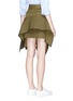 Back View - Click To Enlarge - JINNNN - Asymmetric drape waffle effect skirt