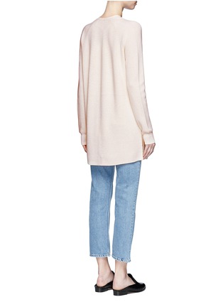 Back View - Click To Enlarge - HELMUT LANG - Cotton-cashmere open front cardigan