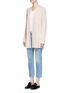 Front View - Click To Enlarge - HELMUT LANG - Cotton-cashmere open front cardigan