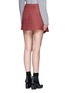 Back View - Click To Enlarge - TOPSHOP - Tartan plaid pleated mini wrap skirt