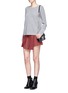 Figure View - Click To Enlarge - TOPSHOP - Tartan plaid pleated mini wrap skirt