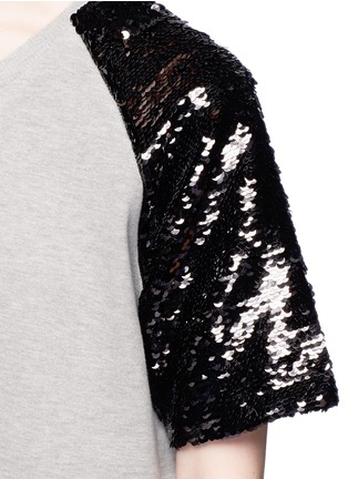 Detail View - Click To Enlarge - GIAMBA - Sequin sleeve sweatshirt dress