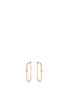 Main View - Click To Enlarge - PHYNE BY PAIGE NOVICK - Diamond pavé 18k gold oval hoop earrings