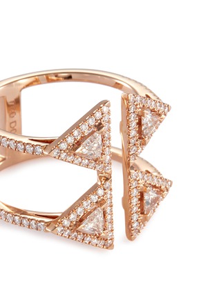 Detail View - Click To Enlarge - MESSIKA - 'Théa 2 Row' diamond 18k rose gold ring