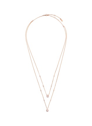 Main View - Click To Enlarge - MESSIKA - 'My Twin' diamond 18k rose gold tiered necklace