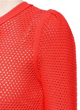 Detail View - Click To Enlarge - PROENZA SCHOULER - Open mesh knit long sleeve top