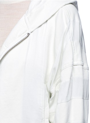 Detail View - Click To Enlarge - HAIDER ACKERMANN - Stripe panel zip hoodie