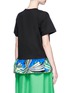 Back View - Click To Enlarge - EMILIO PUCCI - 'Vortici' scarf print ruffle hem T-shirt