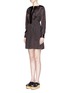 Front View - Click To Enlarge - ISABEL MARANT - 'Swinton' zigzag print textured silk dress