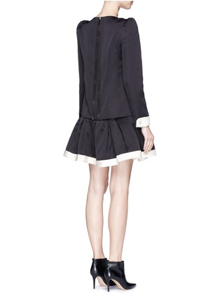 Back View - Click To Enlarge - MARC JACOBS - Ruffle skirt peaked shoulder drop waist dress