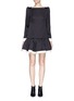 Main View - Click To Enlarge - MARC JACOBS - Ruffle skirt peaked shoulder drop waist dress