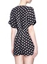 Back View - Click To Enlarge - MARA HOFFMAN - Polka dot embroidered tie front rompers