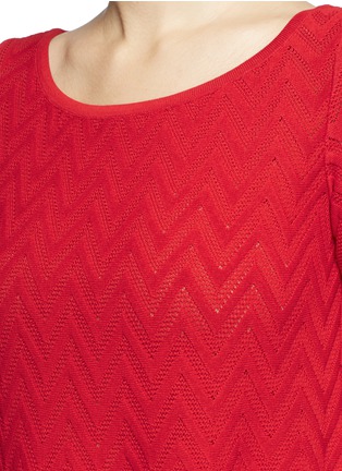 Detail View - Click To Enlarge - ALAÏA - 'Jamaica' zigzag knit dress