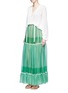 Figure View - Click To Enlarge - STELLA MCCARTNEY - 'Elsa' star print Lurex silk maxi skirt