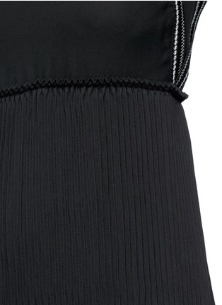 Detail View - Click To Enlarge - 3.1 PHILLIP LIM - Silk panel plissé pleated dress
