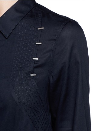 Detail View - Click To Enlarge - 3.1 PHILLIP LIM - Stapled shoulder cotton shirt dress