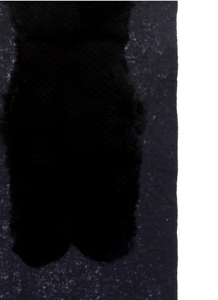 Detail View - Click To Enlarge - FRANCO FERRARI - 'Pan Di Zucchero' fur panel cashmere-silk scarf