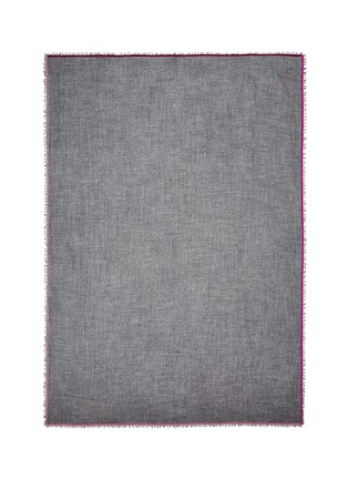 Main View - Click To Enlarge - FRANCO FERRARI - 'Evans' velvet trim wool-cashmere scarf
