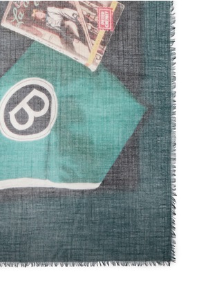 Detail View - Click To Enlarge - FRANCO FERRARI - 'Evans Wash' shirt print wool cashmere scarf