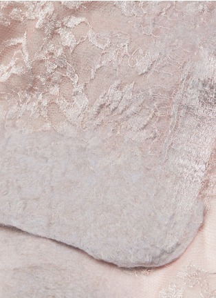 Detail View - Click To Enlarge - FRANCO FERRARI - 'Vittoria' floral lace panel cashmere blend scarf