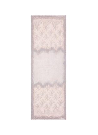 Main View - Click To Enlarge - FRANCO FERRARI - 'Vittoria' floral lace panel cashmere blend scarf