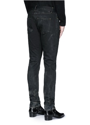Back View - Click To Enlarge - SAINT LAURENT - Low rise distressed skinny jeans