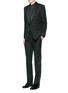 Figure View - Click To Enlarge - SAINT LAURENT - Satin shawl lapel wool tuxedo suit