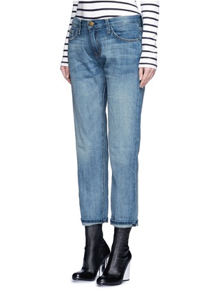 Front View - Click To Enlarge - CURRENT/ELLIOTT - 'The Boyfriend' straight leg cropped jeans