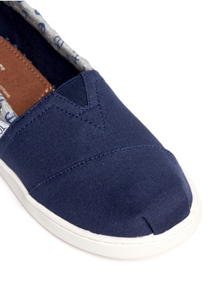 Detail View - Click To Enlarge - 90175 - Youth Bimini anchor print canvas kids slip-ons