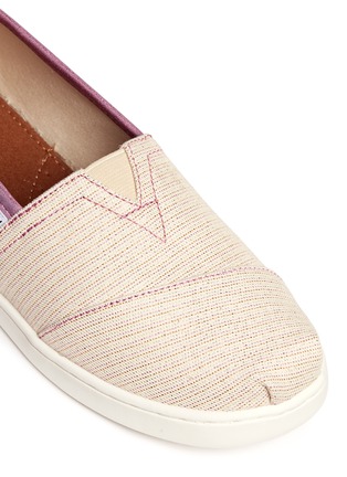 Detail View - Click To Enlarge - 90175 - Youth Classic glitter stripe woven kids slip-ons