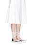 Figure View - Click To Enlarge - 10 CROSBY DEREK LAM - 'Leon' strappy ribbon ankle tie leather flats
