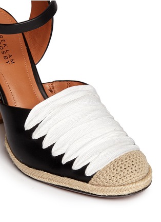 Detail View - Click To Enlarge - 10 CROSBY DEREK LAM - 'Sasha' strappy ribbon leather espadrille sandals