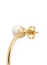 Detail View - Click To Enlarge - PHYNE BY PAIGE NOVICK - 'Building Blocks' diamond pavé pearl 18k yellow gold hoop earrings