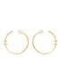 Main View - Click To Enlarge - PHYNE BY PAIGE NOVICK - 'Building Blocks' diamond pavé pearl 18k yellow gold hoop earrings