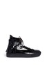 Main View - Click To Enlarge - EUGÈNE RICONNEAUS - 'Calcuta-Open' fringe cutout leather high top sneakers