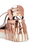 Detail View - Click To Enlarge - EUGÈNE RICONNEAUS - 'Calcuta-Open' fringe cutout metallic leather high top sneakers