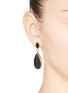 Figure View - Click To Enlarge - KENNETH JAY LANE - Enamel teardrop metal frame drop earrings