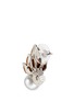 Detail View - Click To Enlarge - KENNETH JAY LANE - Crystal fan faux pearl stud earrings
