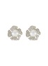Main View - Click To Enlarge - KENNETH JAY LANE - Pearl crystal floral stud clip earrings