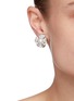 Figure View - Click To Enlarge - KENNETH JAY LANE - Pearl crystal floral stud clip earrings