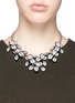 Figure View - Click To Enlarge - KENNETH JAY LANE - Crystal pavé floral iris necklace