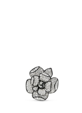 Main View - Click To Enlarge - KENNETH JAY LANE - Crystal pavé flower ring