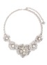 Main View - Click To Enlarge - KENNETH JAY LANE - Crystal pavé glass pearl floral necklace