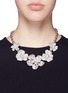 Figure View - Click To Enlarge - KENNETH JAY LANE - Crystal pavé glass pearl floral necklace