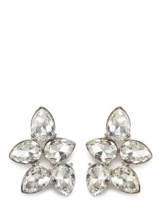 Main View - Click To Enlarge - KENNETH JAY LANE - Teardrop crystal cluster stud earrings
