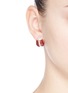 Figure View - Click To Enlarge - KENNETH JAY LANE - Ladybug glass crystal stud earrings