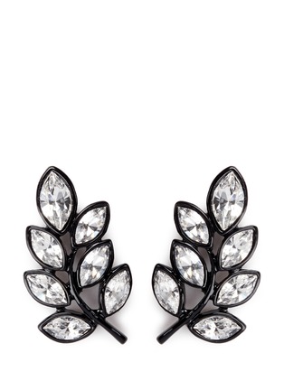 Main View - Click To Enlarge - KENNETH JAY LANE - Crystal leaf earring